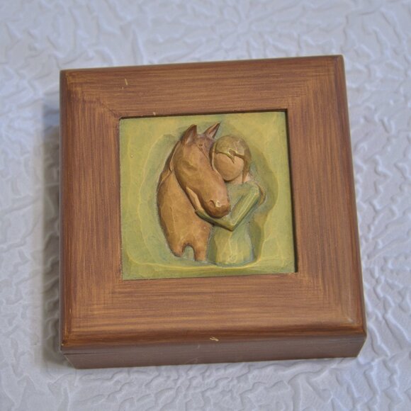 Willow Tree Quiet Strength Horse and Girl Keepsake Box - Picture 3 of 13